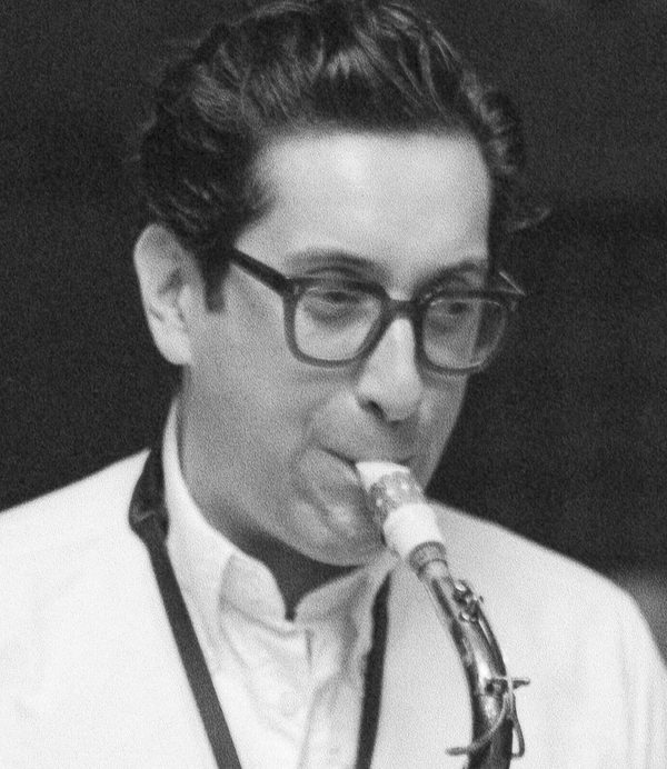 Giacomo Smith playing jazz saxophone
