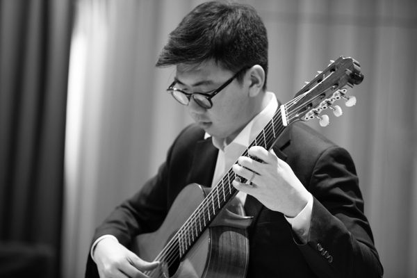 A guitarist in rehearsal.