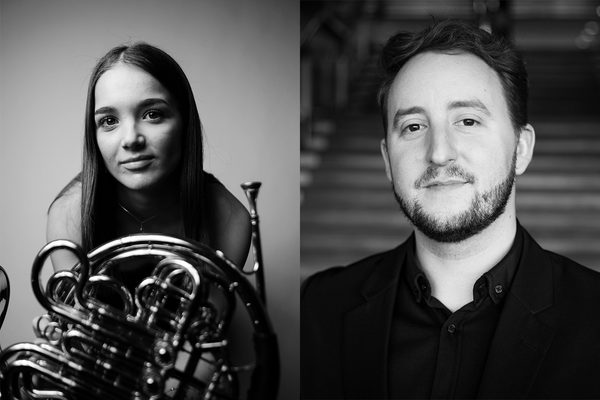 Black and white portraits of Annemarie Federle and Norberto Lopez