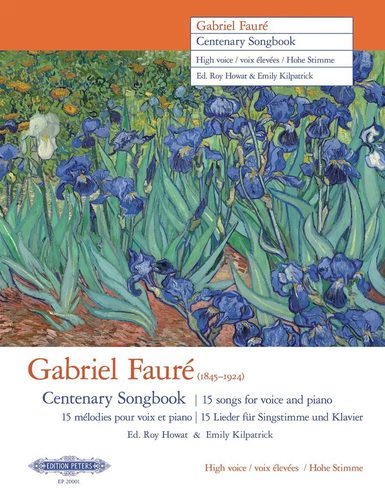 A book cover showing a painting of purple flowers on green stems with an orange heading and title.