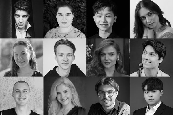 Composite image of the headshots of 12 different Academy students in a grid, all smiling to camera.