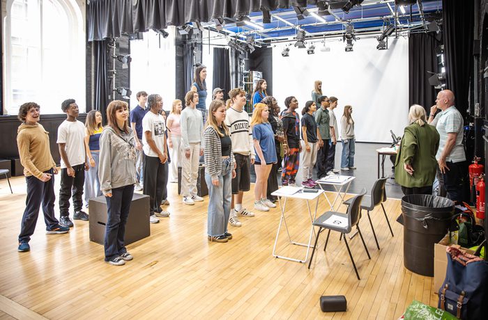 Young performers in a class.