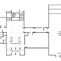 Layout of the Academy's ground floor.