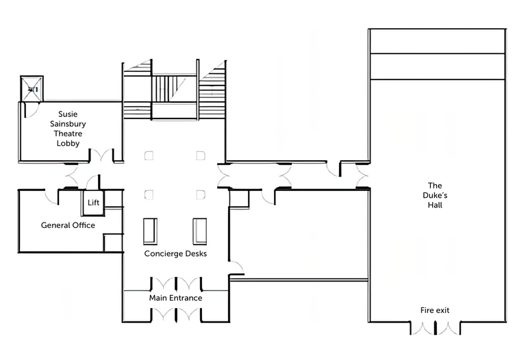 Layout of the Academy's ground floor.