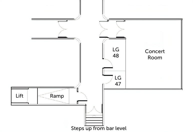 Layout of the Academy's lower ground floor.