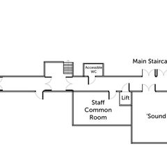 Layout of the Academy's basement level.