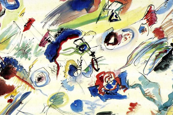 An abstract, colourful painting by Wassily Kandinsky - Untitled