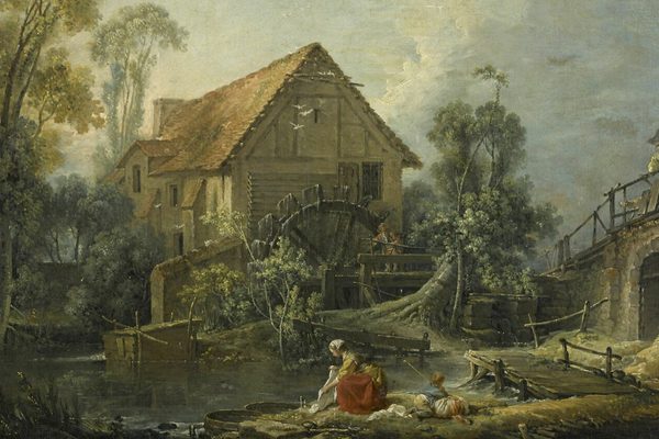 A painting of a mill - Le Moulin by François Boucher.