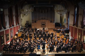 The Academy Symphonic Orchestra in performance.