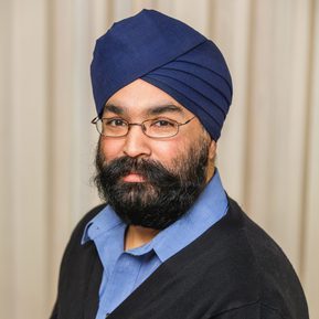 Portrait of Harpell Chatwal looking to camera.