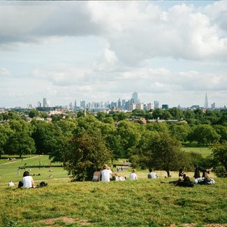 A view of London from Primrose Hill.