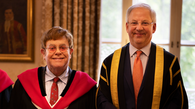 Elton John and Jonathan Freeman Attwood.