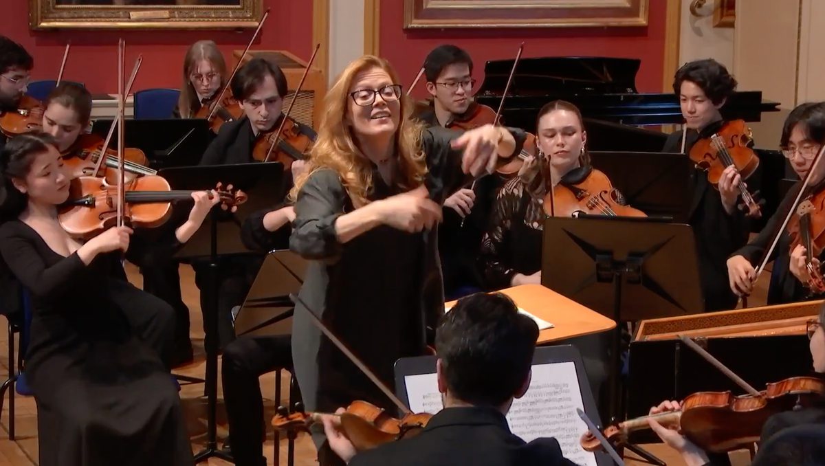 Academy Chamber Orchestra performs Haydn Symphony No 49 mvt 2 with Barbara Hannigan.