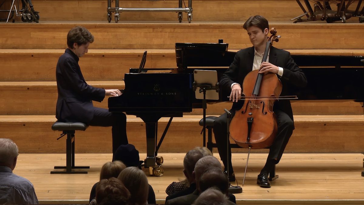 Julius Maknickas and Emanuil Ivanov perform Debussys Cello Sonata in D minor.