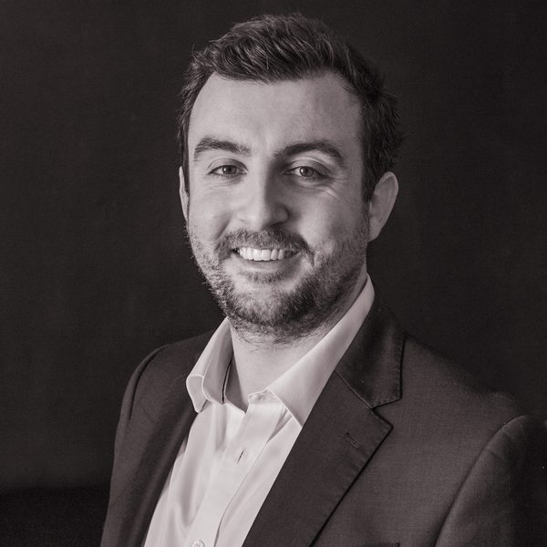 Portrait of Adam Hope (black and white)