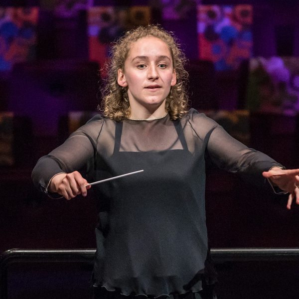 A conductor in concert.
