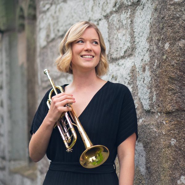 Picture of Imogen Whitehead holding a trumpet