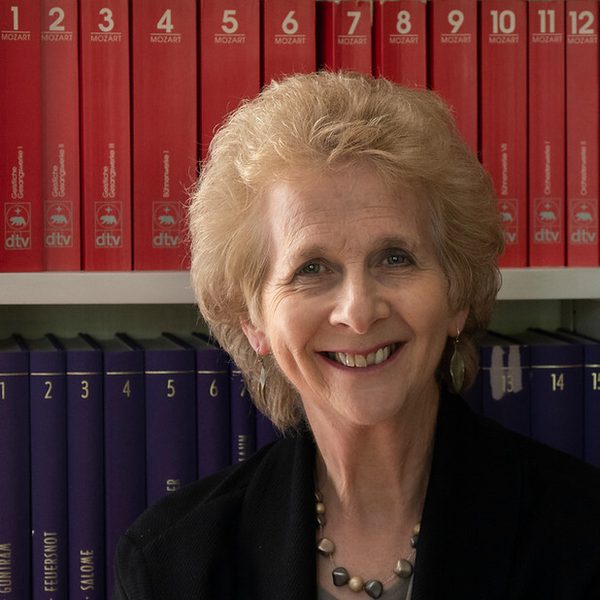 Jane Glover smiles to camera.