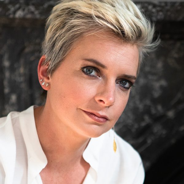 Portrait of Catrin Finch smiling for camera